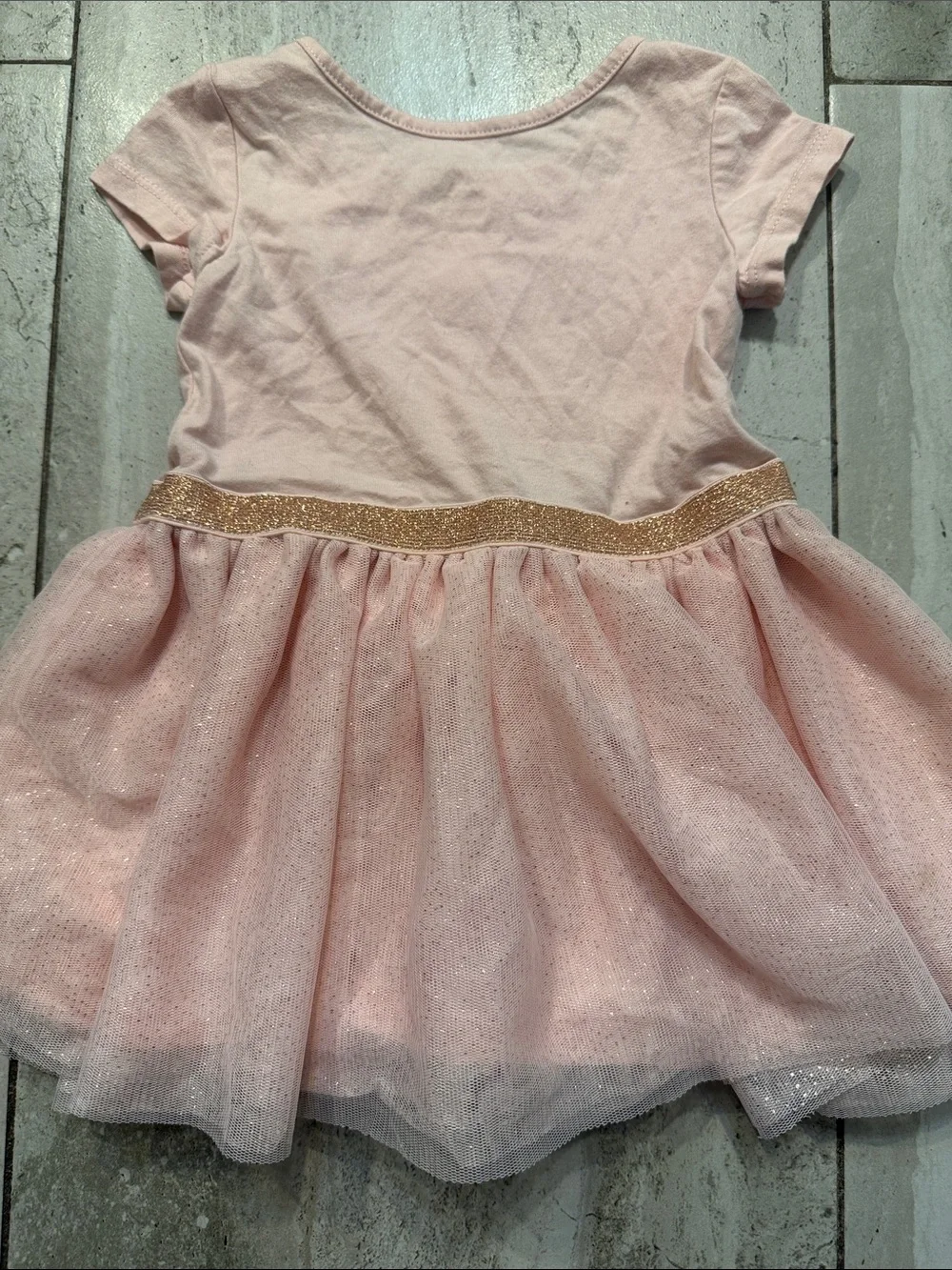 The Children's Place Pink Tulle Princess Dress with Gold Accent - Picture 9 of 9